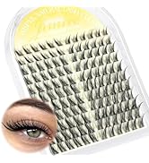Cat Eye Natural Lash Clusters Wispy Eyelash Clusters 10-16MM Cluster Eyelash Extensions Left Righ...