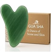 DoSensePro Jade Gua Sha Facial Tool - 100% Natural Xiuyan Jade Authentic Stone for Face Sculpting...