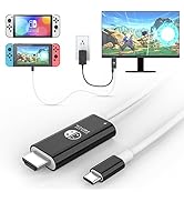 MANMUVIMO Switch Dock Mini HDMI Cable for Nintendo Switch NS/OLED, 2M/6.6FT, Portable Type-C to H...