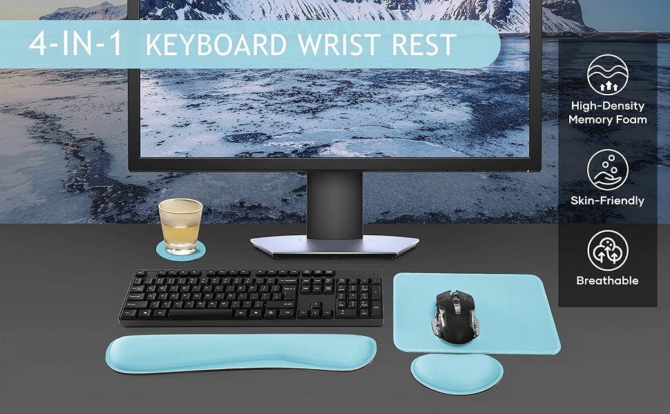 4-IN-1 KEYBOARD WRIST REST