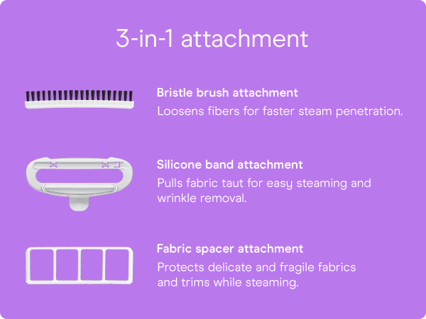 Conair garment steamer clothes turbo extreme steam fabric cloth handheld attachments wrinkle remove.