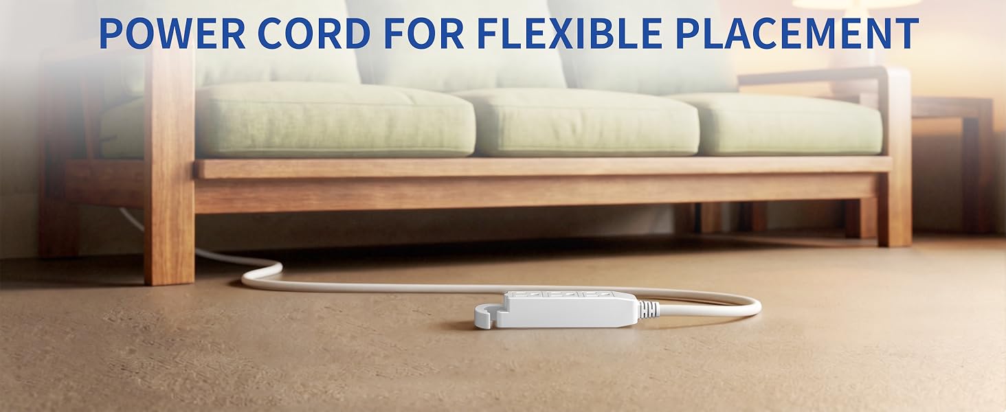 Power Cord for Flexible Placement