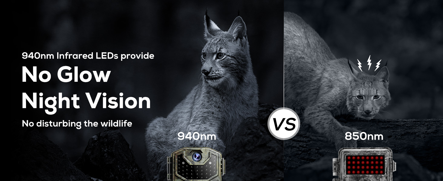 Hunting Camera with No Glow Night Vision
