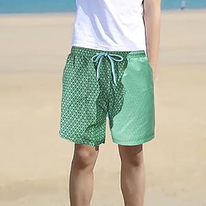 Quick Dry Swim Trunks Color Changing
