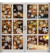 Yahpetes Christmas Decorations 321pcs Christmas Window Clings for Glass Windows 9 Sheets Christma...