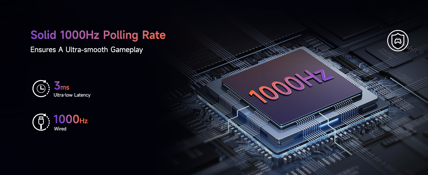 1000Hz polling rate gamepad, ultra low latency controller