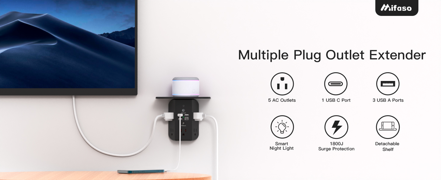 Multiple Plug Outlet Extender