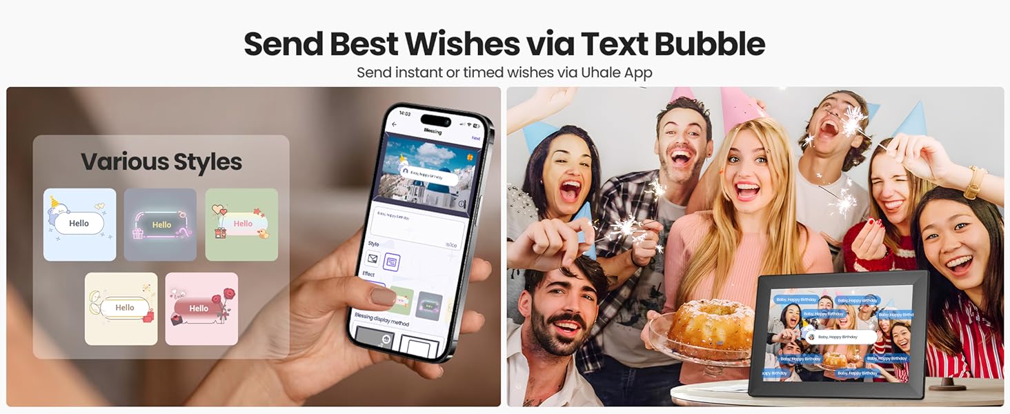 Digital picture frame wifi samrt Eletric photo frame Uhale 10.1 inch