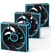 darkFlash 3-Pack 120mm PC Case Fans, PWM ARGB Sync, Addressable RGB Cooling Fans for Computer Cas...