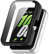 FanTEK Compatible for Samsung Galaxy Fit 3 Watch Case for Women Men, Protective PC Frame Face Cov...