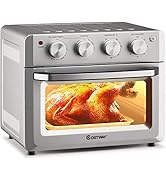 COSTWAY Toaster Oven Countertop, 7-in-1 Convection Oven with Air Fry, Bake, Broil, Toast, Dehydra...