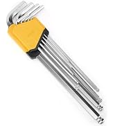 Fancytool Hex Key Set Extra Long Ball End Cr-V Garage – 9PCS Metric Allen Wrenches, Chrome Vanadi...