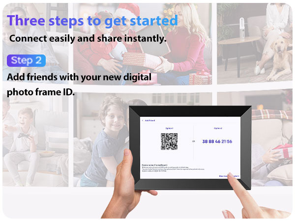 digital photo frame white