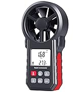 Digital Anemometer, Handheld Wind Speed Meter with Temperature Sensor, Wind Gauge Air Flow Veloci...