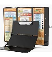 Clipboard, Nursing Clipboard with Nursing and Medical Edition Cheat Sheets, 3 Layers Foldable Nur...