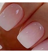 Press On Nails, Almond Fake Nails, Reusable with Nail Glue, 12 Sizes - 24 Nail Kit, Color Press-O...