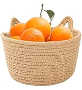 LUSCREAL Woven Baskets for Storage, Decorative Storage Baskets Cute Storage Organizer Cat Cotton ...