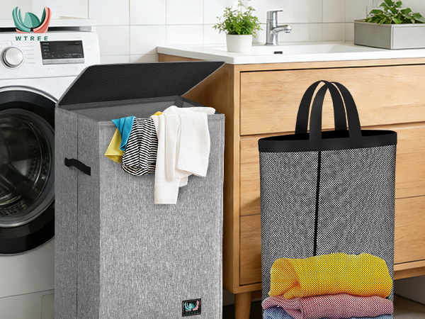 WTREE 100L Laundry Hamper with Lid