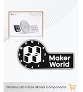 Original Bamboo Lab Makerworld MH011 3D Printed Clock Creative Model Components 3D Printer DIY Pa...