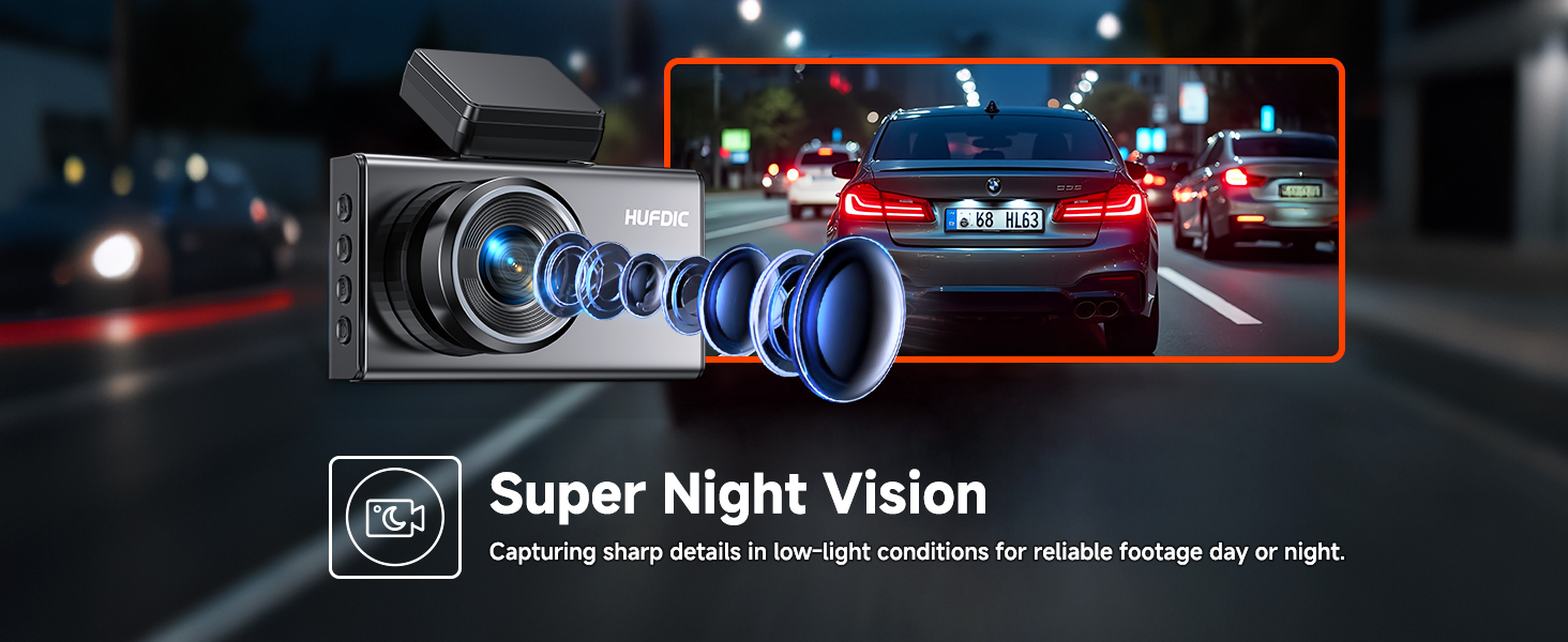 dash cam front and rear 4K