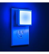 L LOHAS LED Blue Night Lights Plug into Wall 2-Pack, 0.3W Plug in Night Light, Dusk to Dawn, Brig...