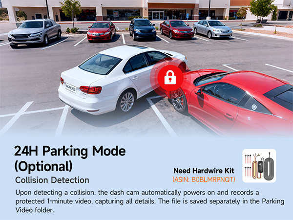 4 channel dash cam 24h parking mode collision detection