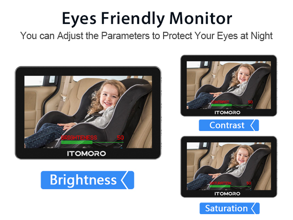 baby car monitor with adjustable screen