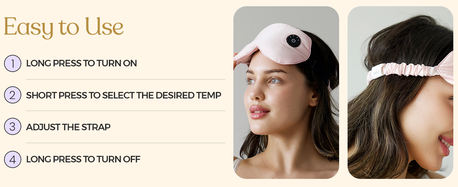 Convenient to use warm eye compress rechargable and moist sleep eye mask