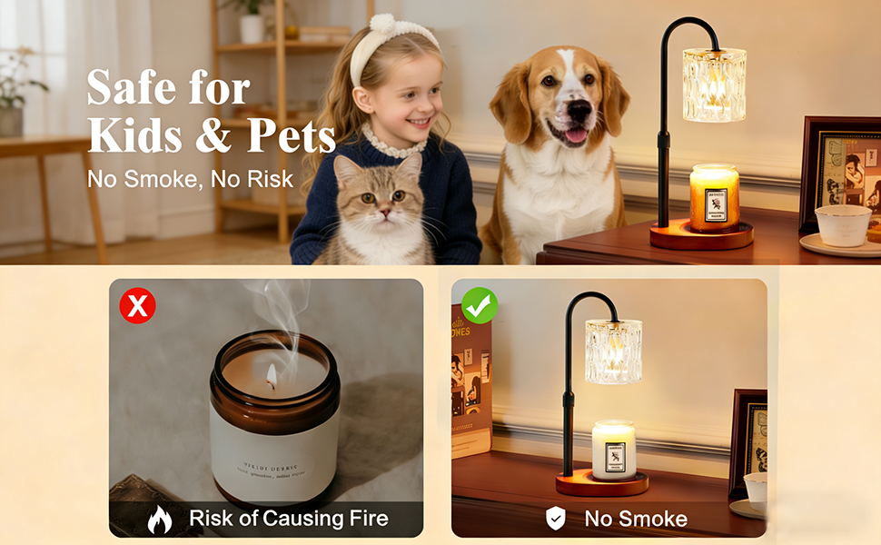 Electric Candle Warmer Lamp with Timer, Dimmable Candle Lamp