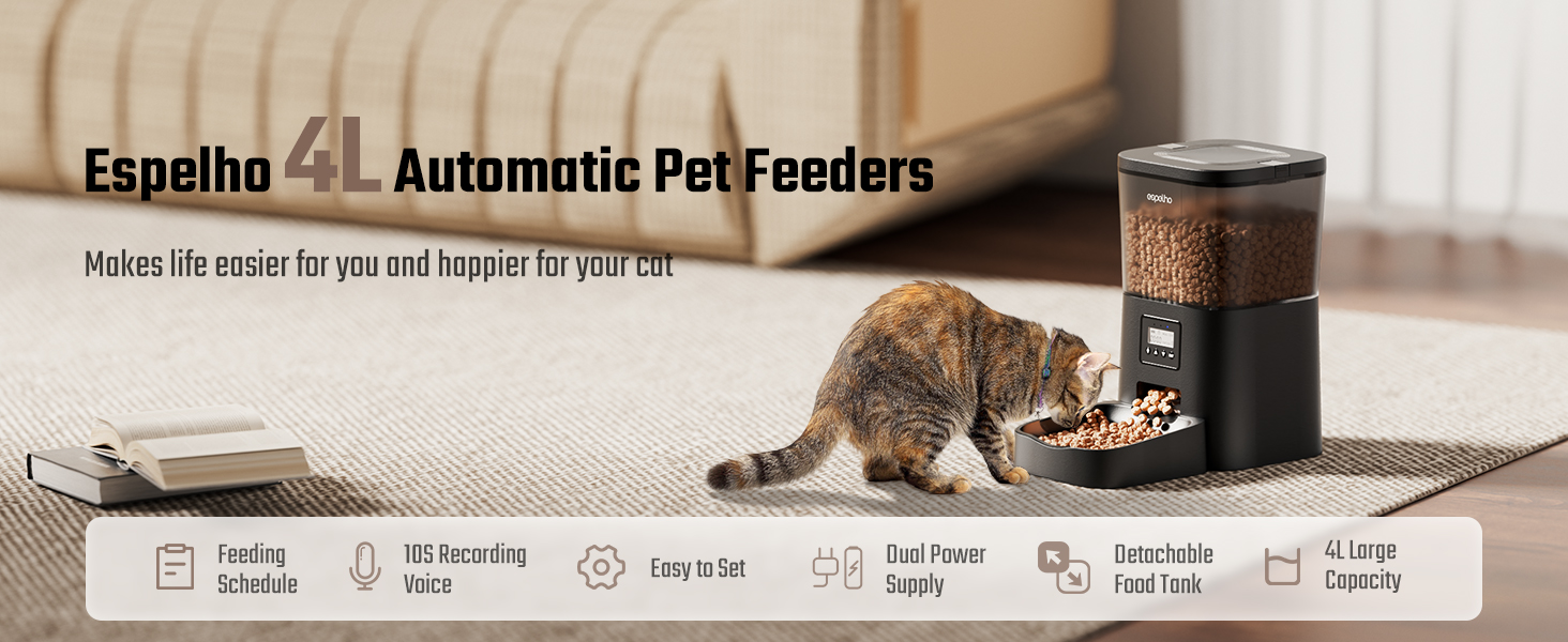 Automatic cat feeder