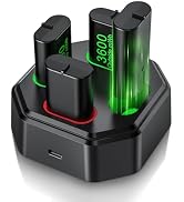 Rechargeable Battery Pack for Xbox One Controller Charger with 4 * 3600mWh Batteries, 1*Charger S...