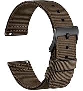 WOCCI Nylon Watch Bands, Contrast Woven Design, Quick Release, Stainless Steel Buckle, Band Width...
