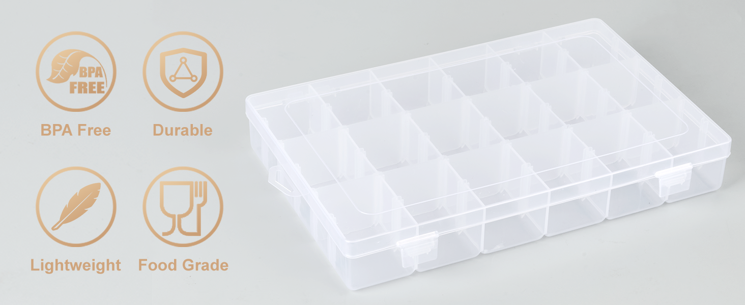 Clear Compartment Storage Container