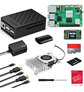 SANOOV Raspberry Pi 5 Kit 8GB RAM with Active Cooler and Pi 5 27W 5.1V5A Power Supply, RPi 5 8GB ...