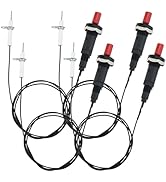 DALQUIS Grill Igniter Replacement, 4-Pack Universal Propane Push Button Piezo Igniter Kit for Gas...