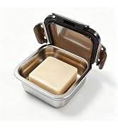 Vonpri Stainless Steel Travel Soap Case, Airtight Snap Lock Lid Leak Proof Soapbox, Built-in Drai...