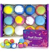 Bath Bombs for Women Gift Set 12 Pack Natural Relaxing Bath Bombs for Her,Aromatherapy Bubble Bat...
