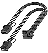 Bangfun 16Pin GPU RTX 4070 Super Power Adapter Cable 90 Degree, PCIE 5.0 16Pin Male to 2X8Pin Fem...