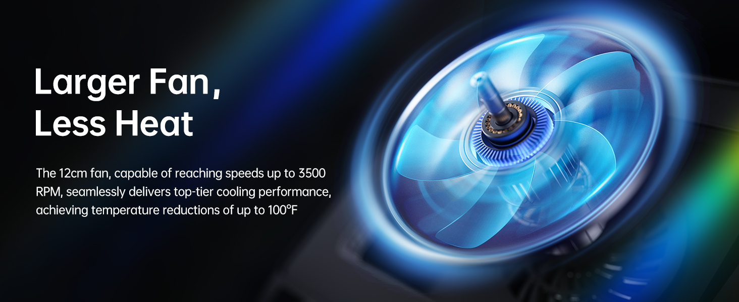 Larger Fan, Less Heat