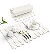 Large Stone Dish Drying Mat for Kitchen Counter, Quick Dry Diatomaceous Earth Stone Mat, Roll-Up ...