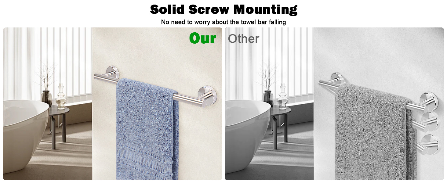 Heavy Duty Towel Holder Wall Mounted