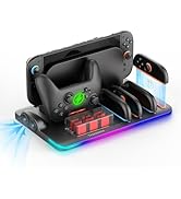 TRANSNOVO Cooling Fan Pro Controller &amp; Joycons Charger for Switch 2 (2025), Cool Down Joy Con Cha...