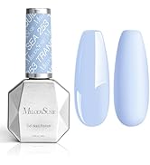 MelodySusie Thick Baby Blue Gel Nail Polish,0.5fl oz Soak Off UV LED Spring Summer Macaron Blue G...