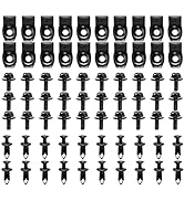 Nilight 70PCS Engine Under Cover Splash Shield Guard Body Bolts Bumper Fender Liner Push Retainer...