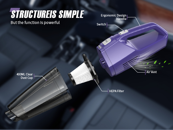 3 car vacuums with best suction cordless filter