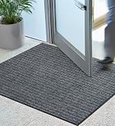 GORILLA GRIP Waterproof Traffic Guard Door Mat, Heavy Duty Entryway Mats, Strong Backing Commerci...