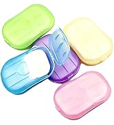 Xinjincang Disposable Soap Sheets Paper 5 Boxes Hand Cleaner Fragrance Mini Color Soaps Paper for...