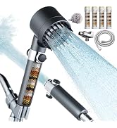 Filtered Handheld Shower Head-High Pressure with 4 Spray Modes,ON/OFF Pause Switch, Power Wash,Ha...
