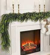 N&T NIETING 6FT Artificial Norfolk Pine Garlands, Real Touch Pine Garland, Faux Greenery Garland ...