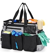 IBVIVIC Wearable Cleaning Caddy Bag for Cleaning Supplies,Large Capacity Cleaning Organizer Grey